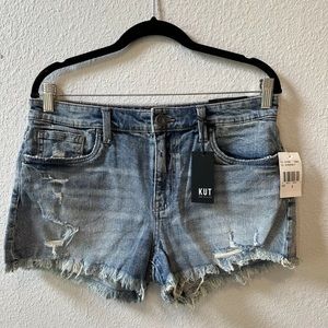 Kut From The Kloth Womens Size 6 Jane High Rise Jean Shorts Distressed NWT